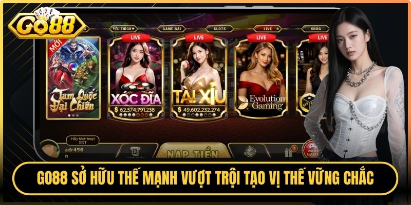 Go88 Tout 🎖️ Truy Cập Trang Chủ Go88 | Tài Xỉu Go 88 8 Go88 sở hữu loạt thế mạnh vượt trội tạo vị thế vững chắc trên thị trường